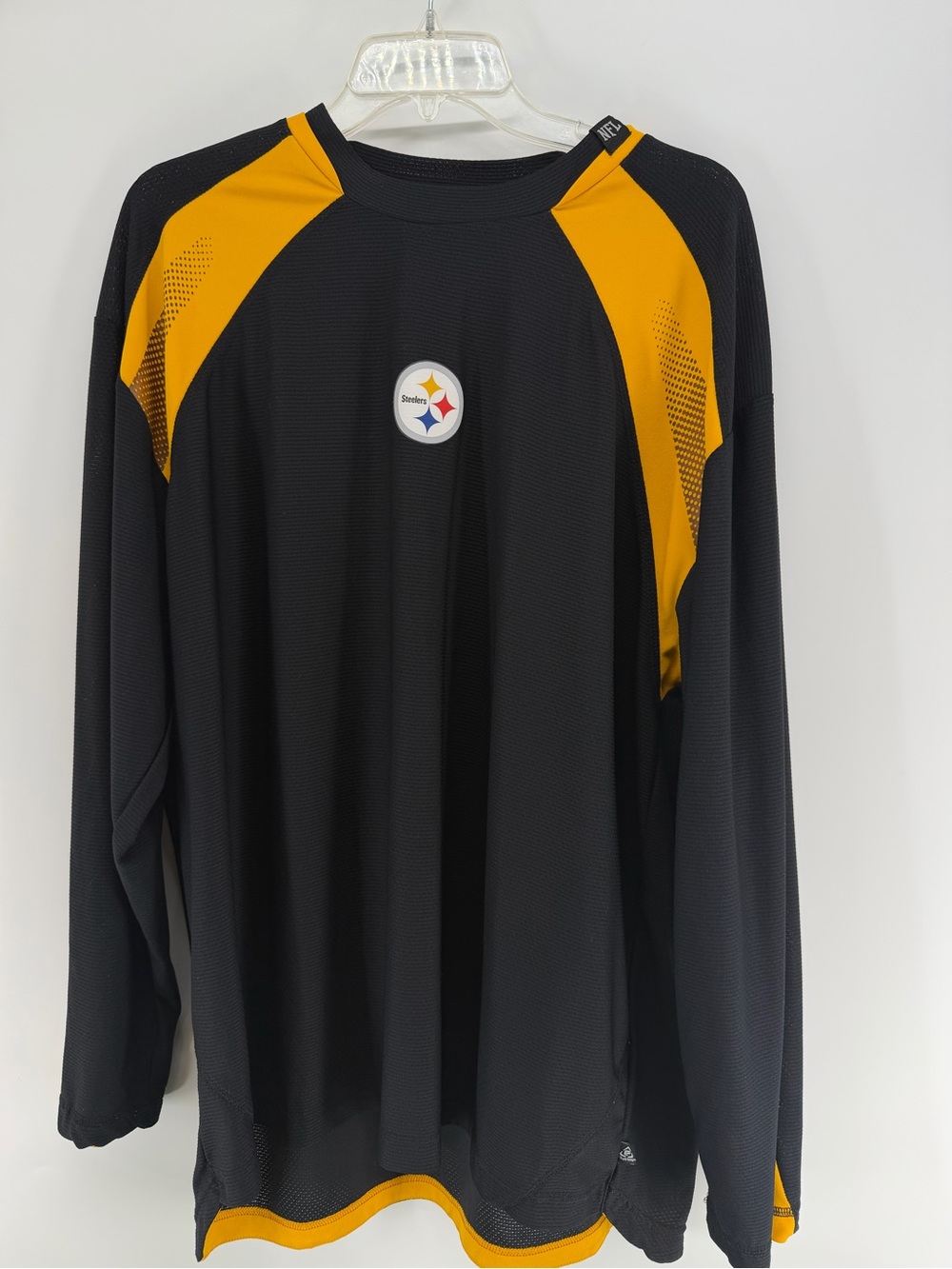 NFL Pittsburgh Steelers Black and Gold Long-Sleeve Jersey